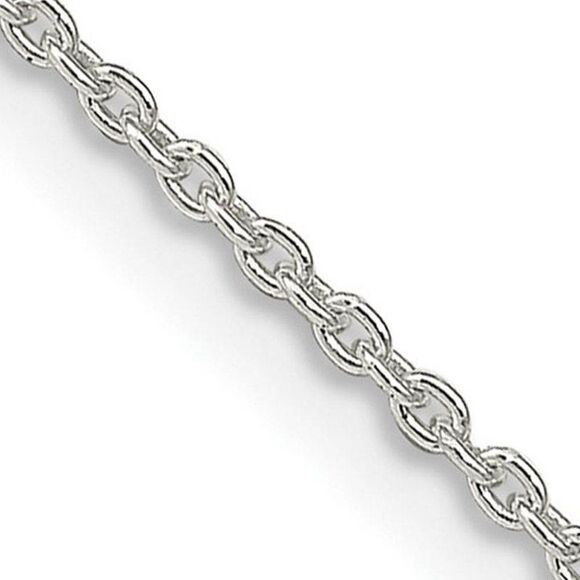 1.5mm, Sterling Silver Classic Solid Cable Chain Necklace, 18 Inch - Picture 1 of 8